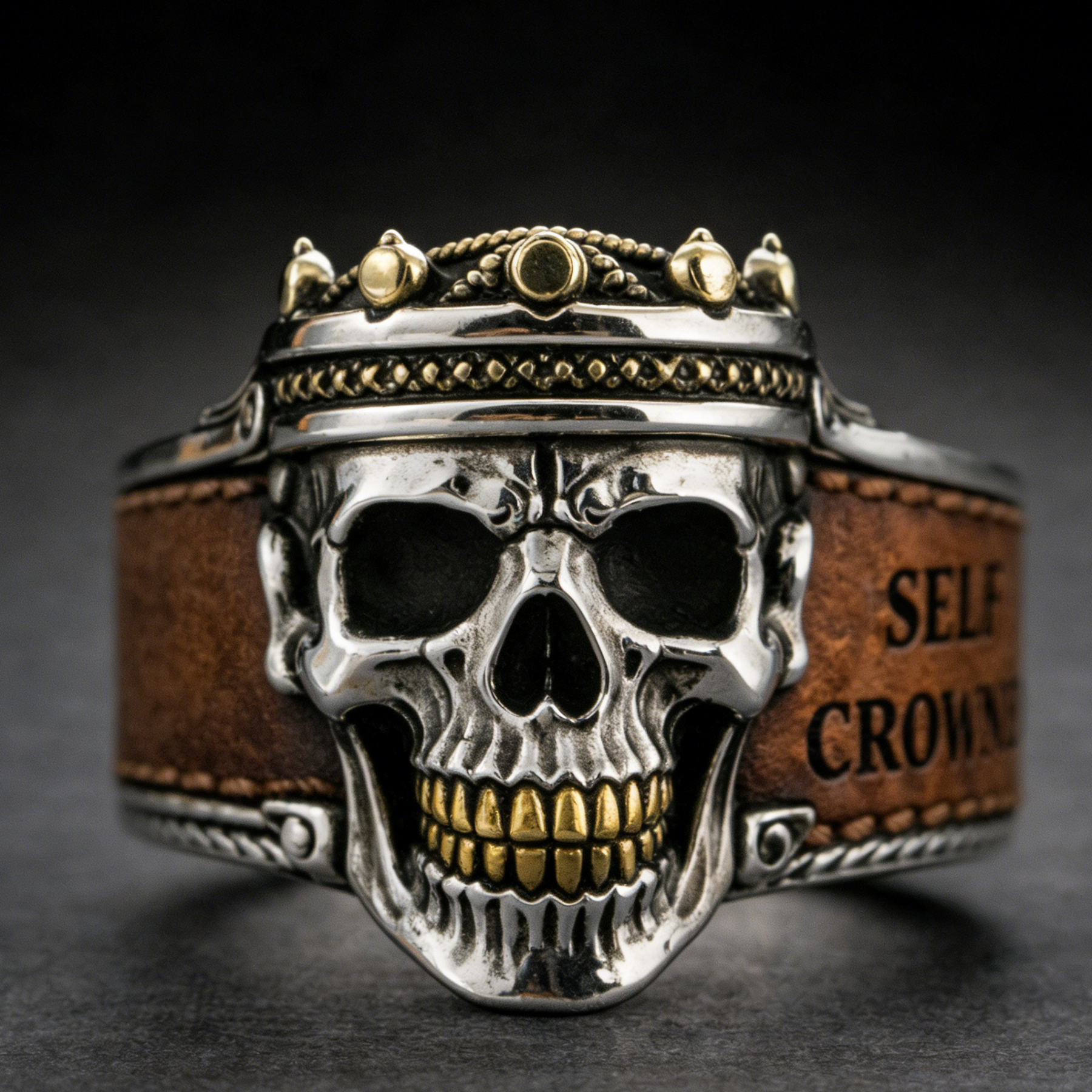LAST DAY 50% Handmade Skull Ring SELF CROWNED