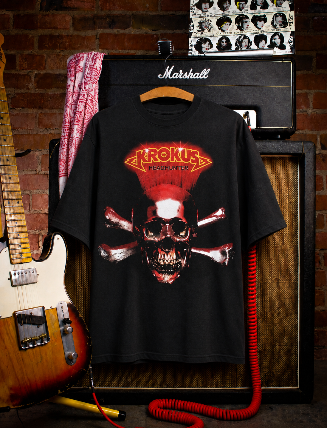 KROKUS HEADHUNTER 83 NEW BLACK T-SHIRT