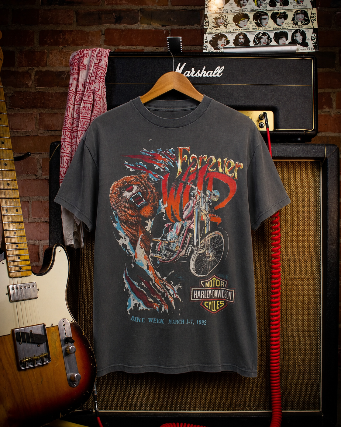 Vintage Forever Wild Motorcycle Graphic T-Shirt