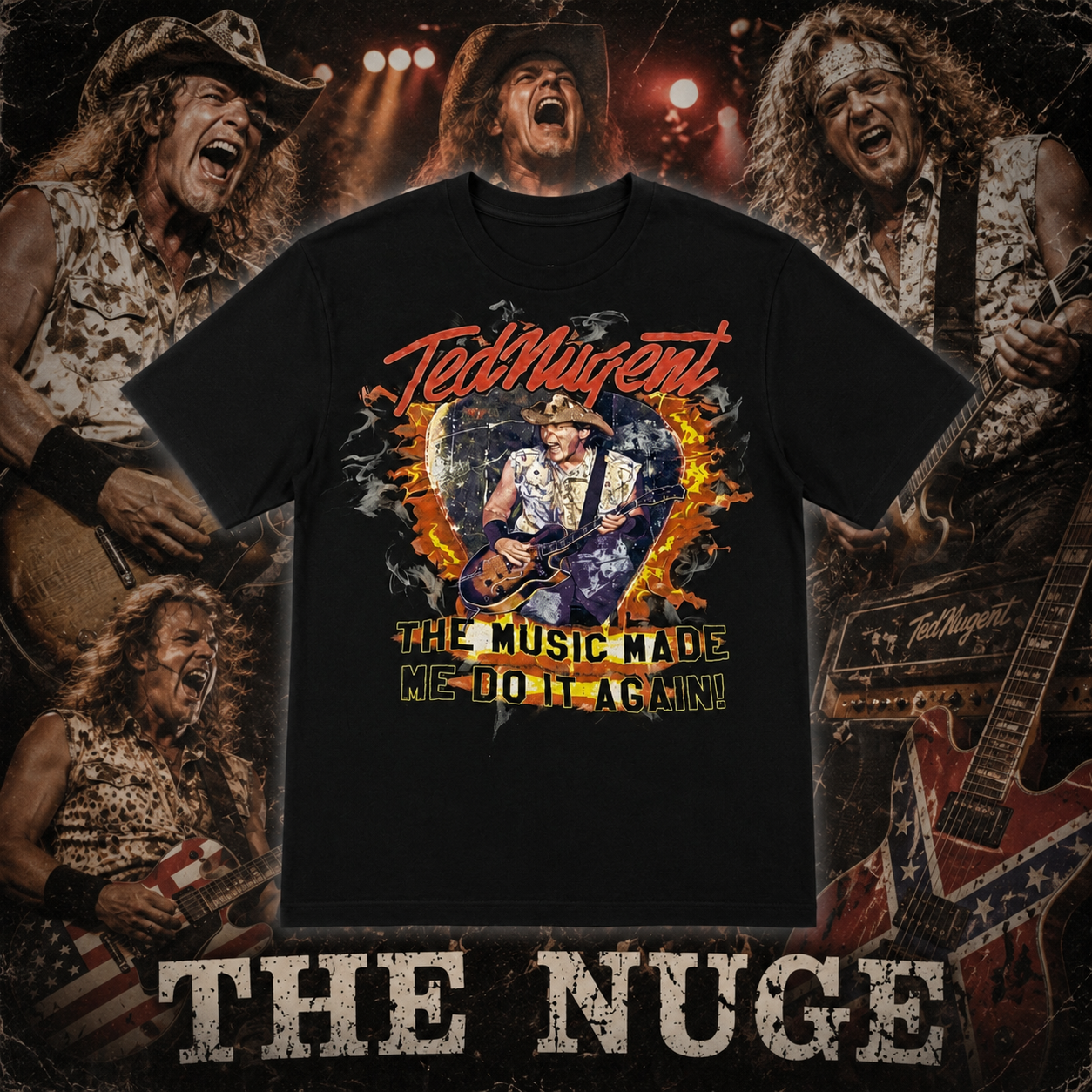 T.N 2007 UNLEASH THE NUGEBEAST Tour T-Shirt 40th Anniversary