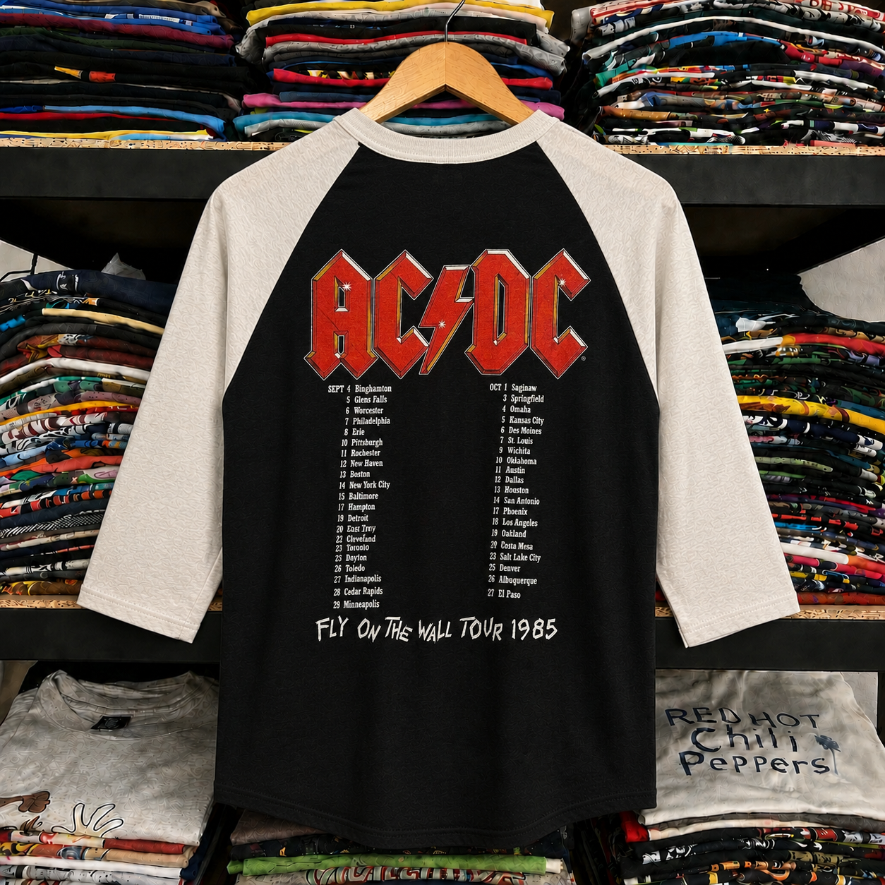  Rare Vintage AC/DC Raglan Shirt – Hard to Find, Nearly Sold Out