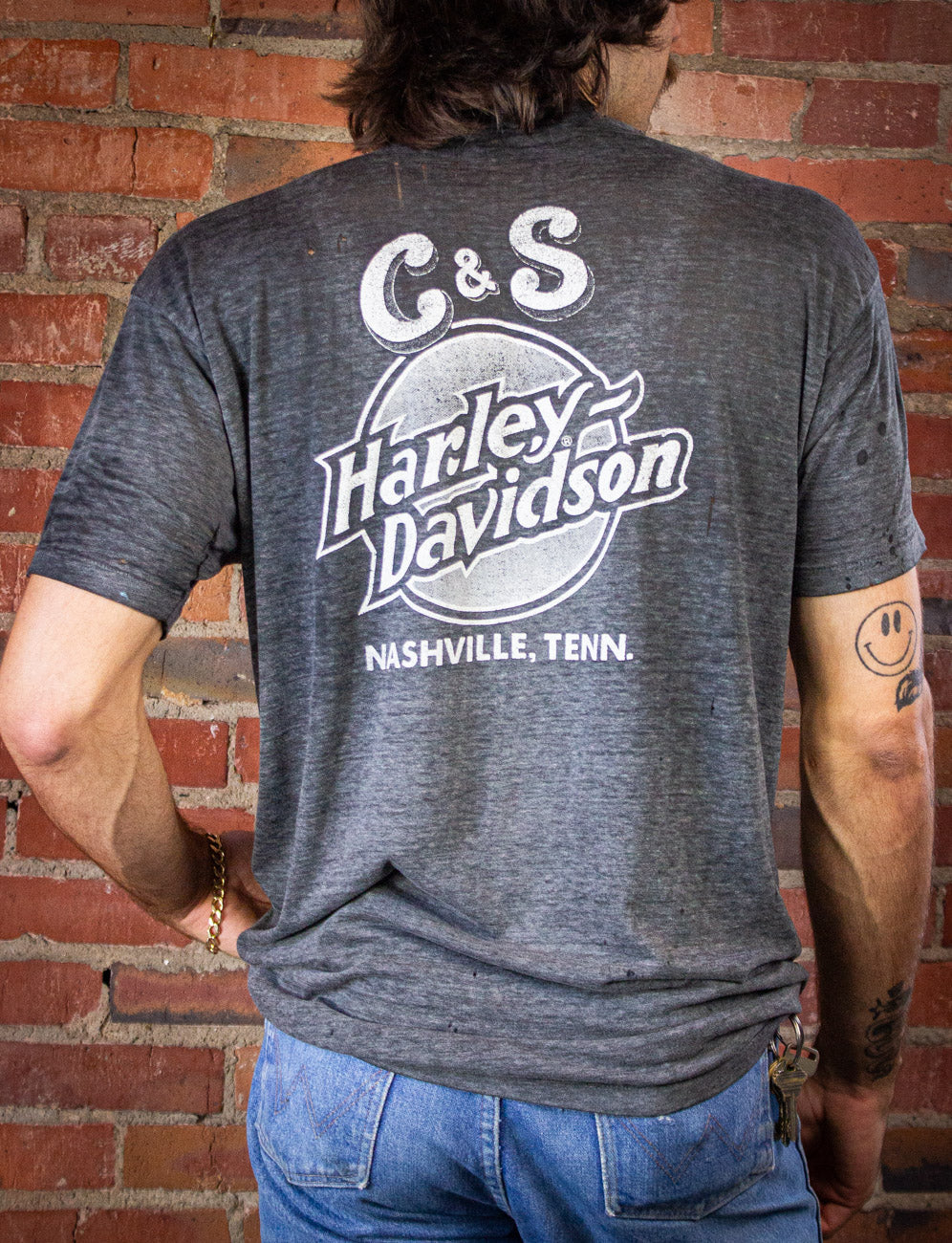 Vintage Harley Davidson Pocket T Shirt #1 Most Wanted List 80s 