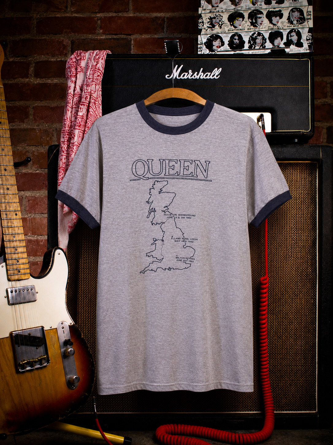 Vintage Queen Wants You UK Tour Concert T Shirt 1982 Gray