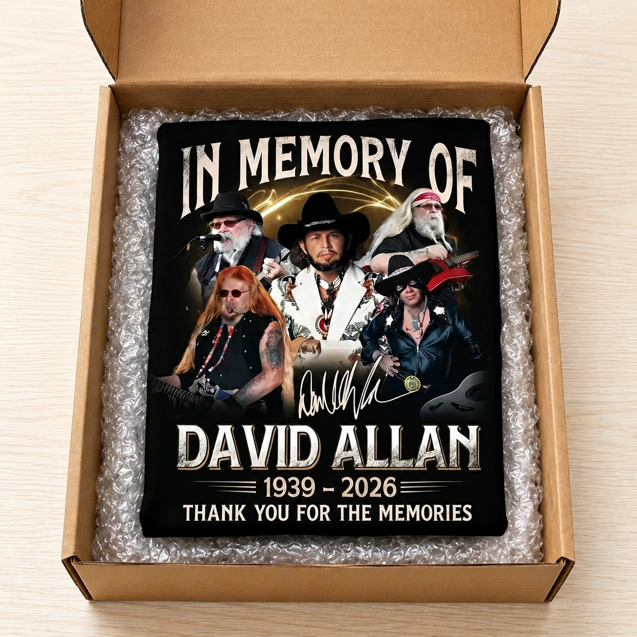 In Memory of David Allan Coe 1939-2026 Thank You For The Memories T-Shirt
