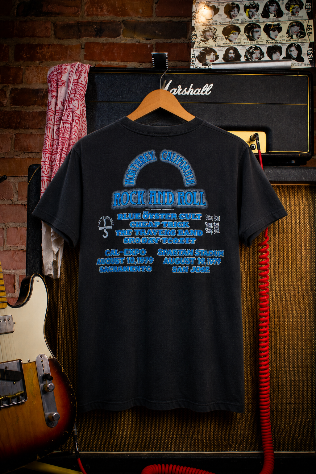 Vintage Northern California Rock n Roll Concert T Shirt 1979