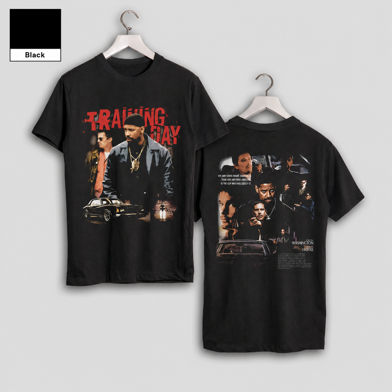 Training Day Movie T-Shirt: Denzel Washington 90s Retro Style Shirt