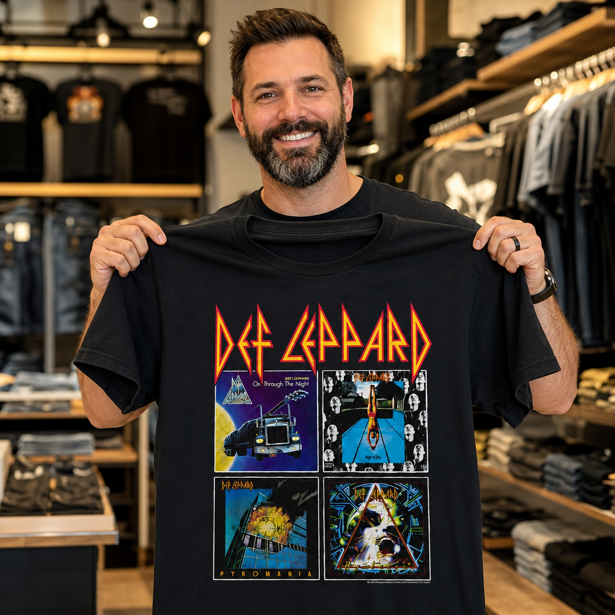Def Leppard Classic 80s Album Covers T-Shirt