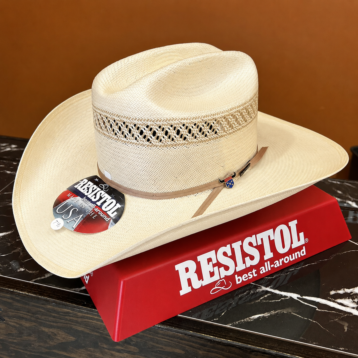 Resistol Men's 20X Wildfire Straw Hat, Natural Tan
