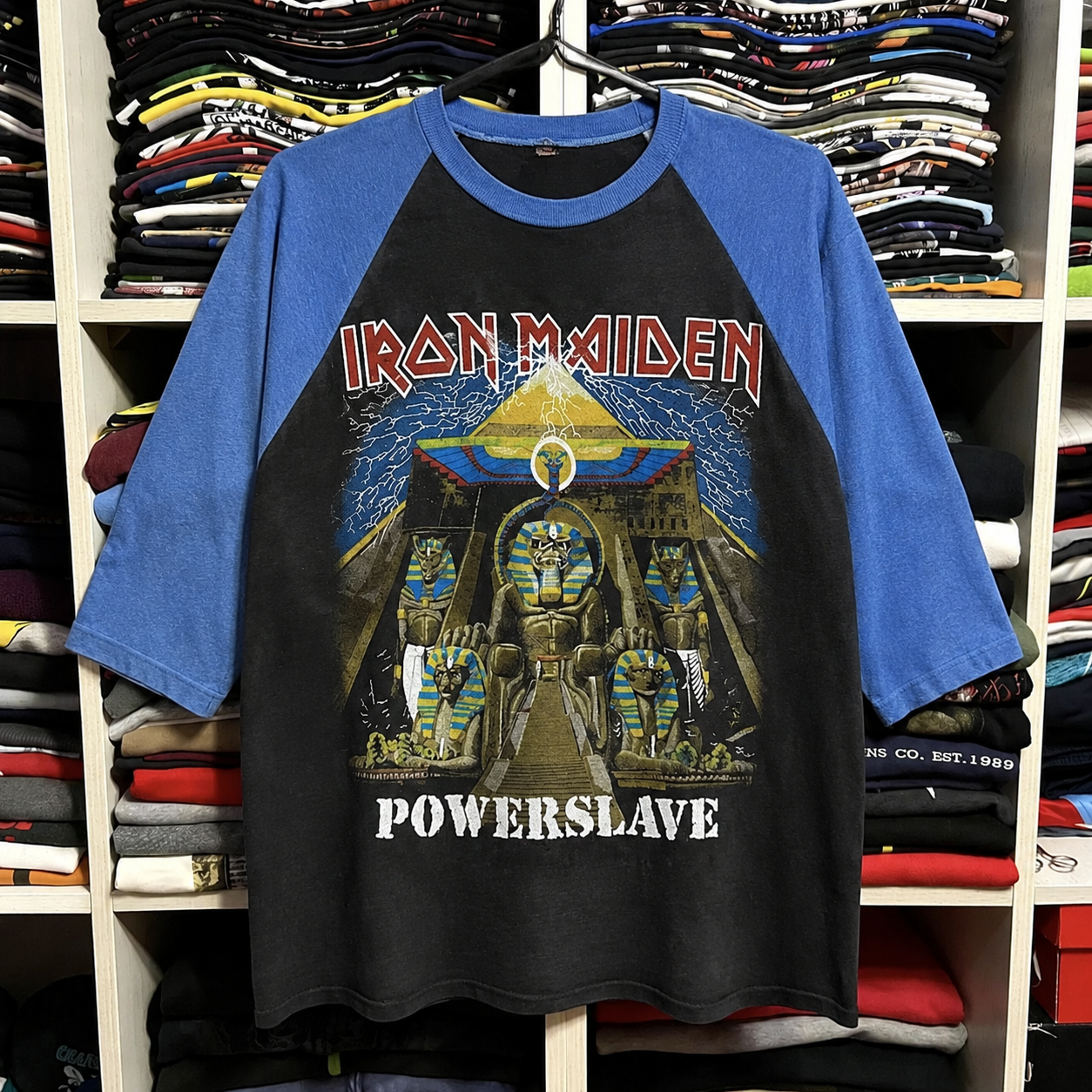 Rare Hard To Find Vintage Iron Maiden Raglan T-Shirt, Nearly Sold Out Collectors Piece