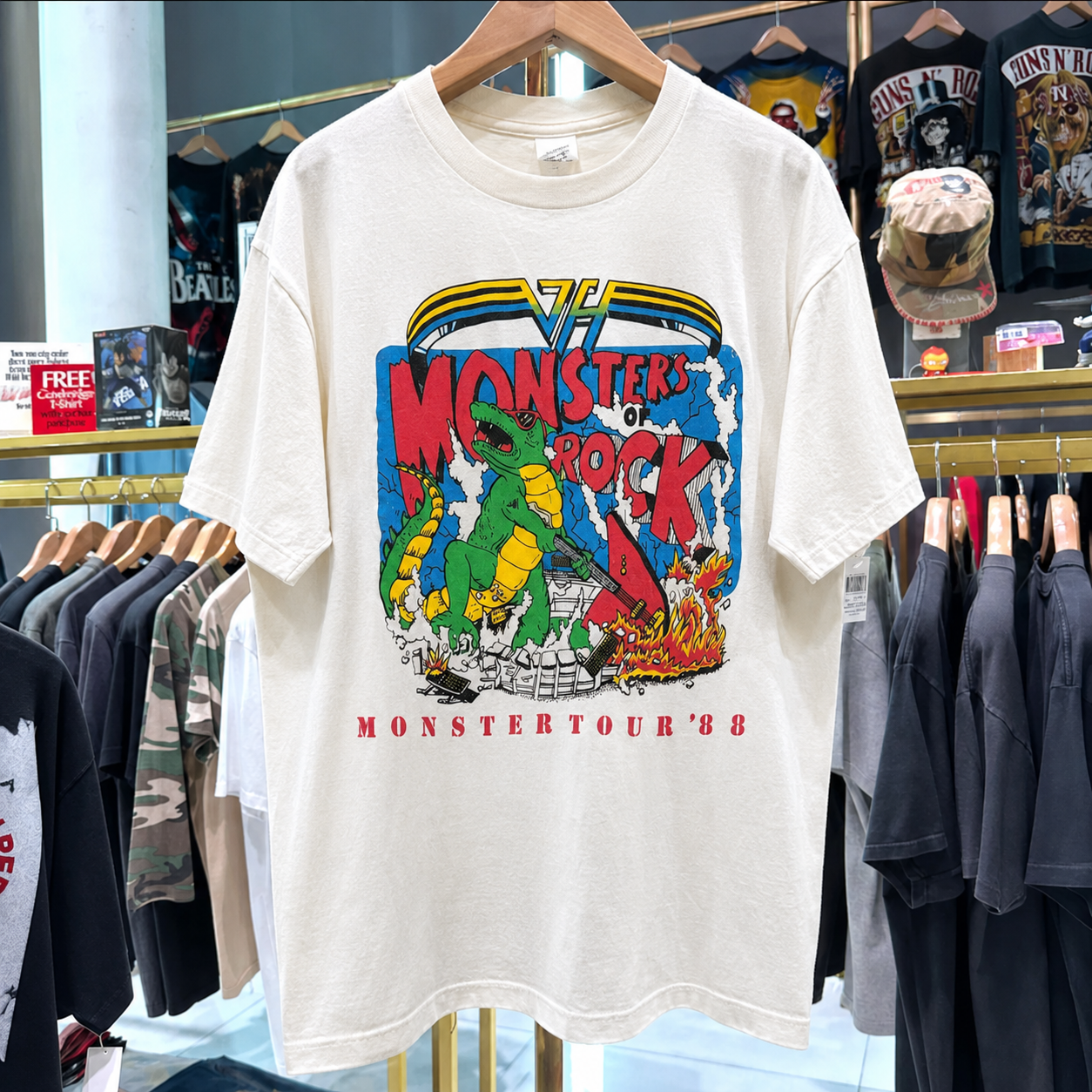 Vintage 80s VAN HALEN Monsters Of Rock 1988 tour concert t-shirt