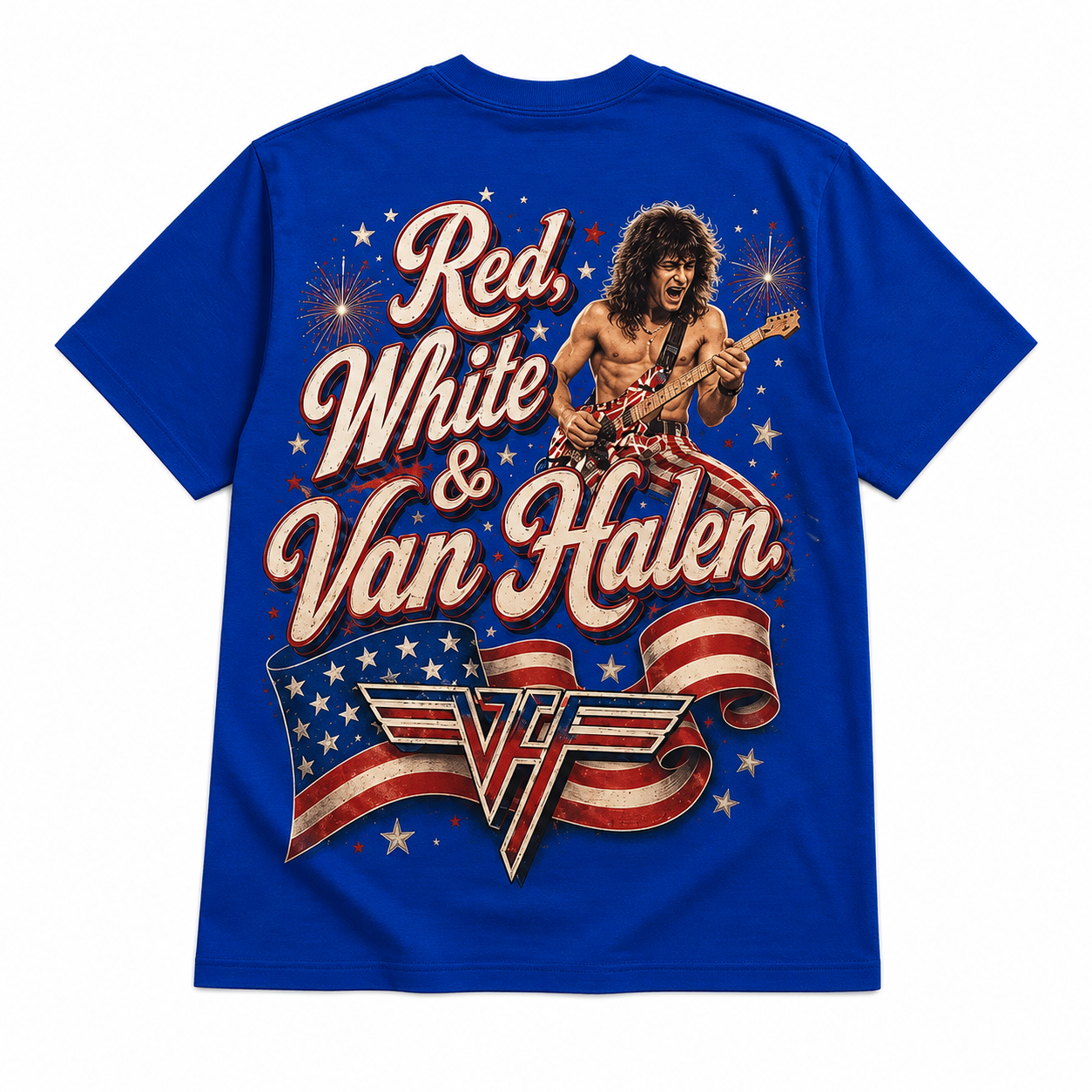 Van Halen Red White Vintage Rock Patriotic T-Shirt