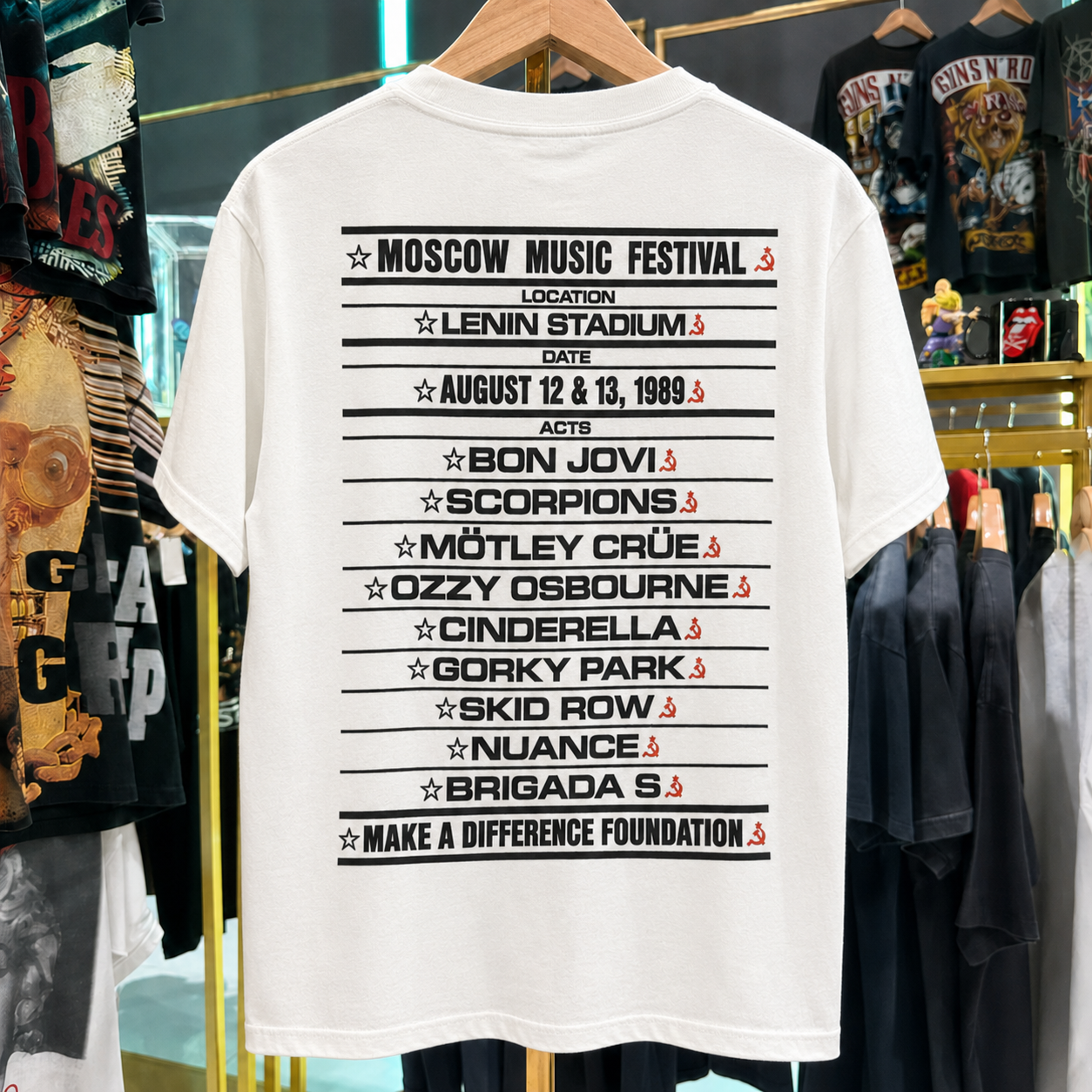 White festival tee back