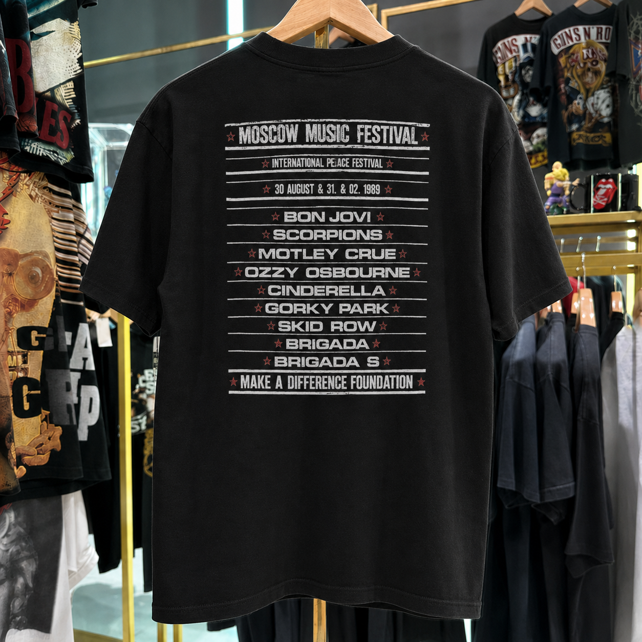 1989 Soviet Moscow Music Peace Festival Tee 