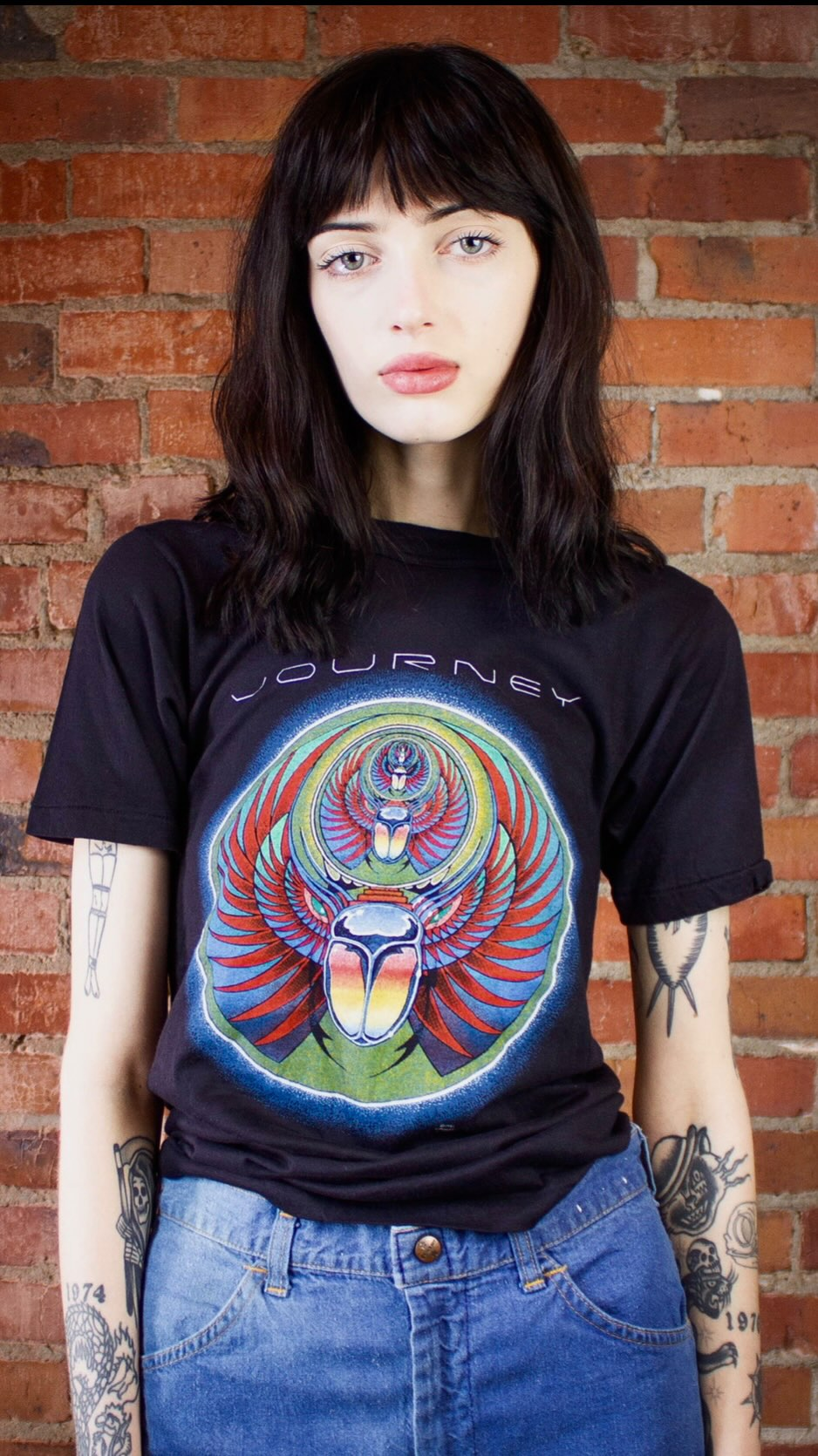 Vintage Journey Captured Tour Concert T-Shirt 1982 Black