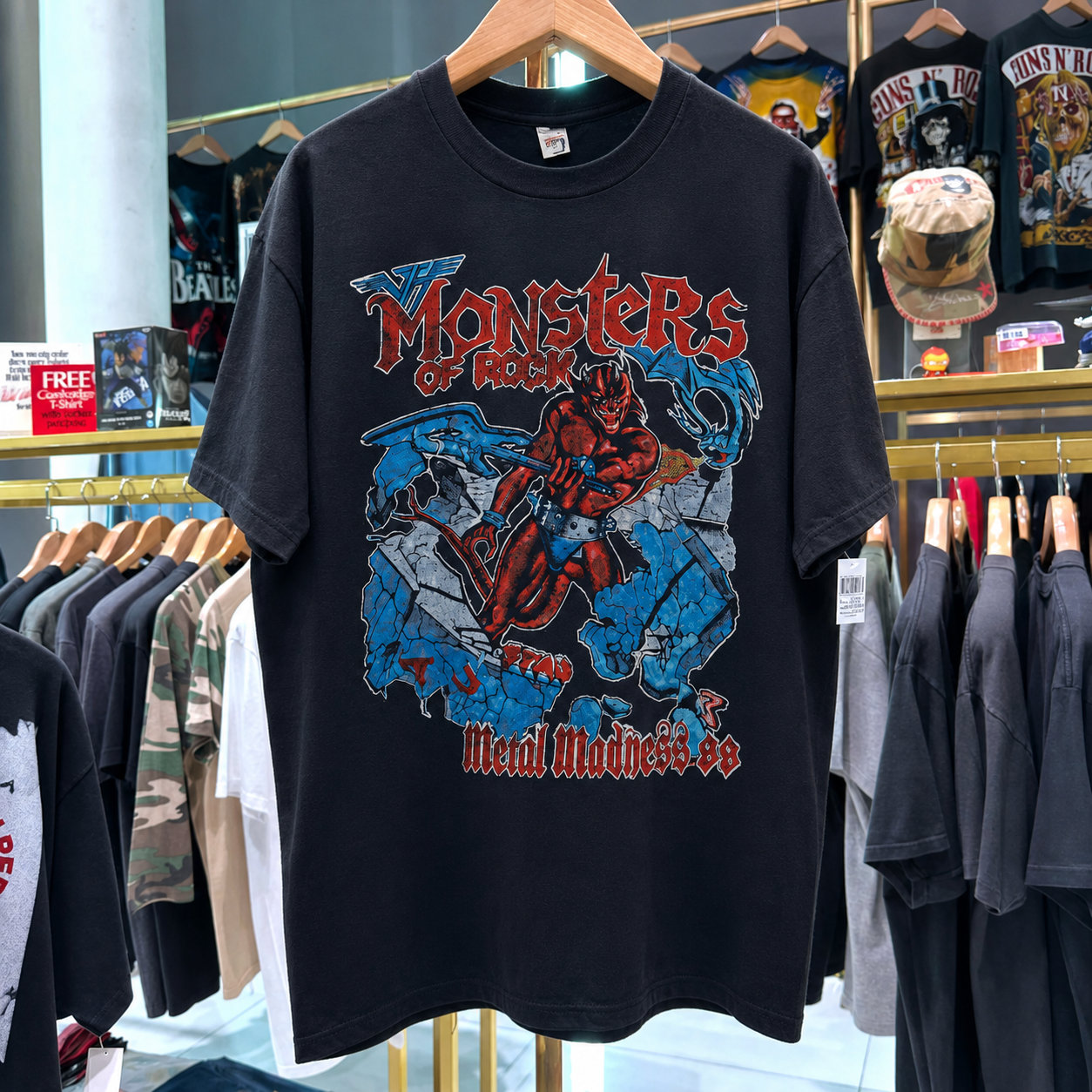 Vintage 80s VAN HALEN Monsters Of Rock 1988 tour concert t-shirt