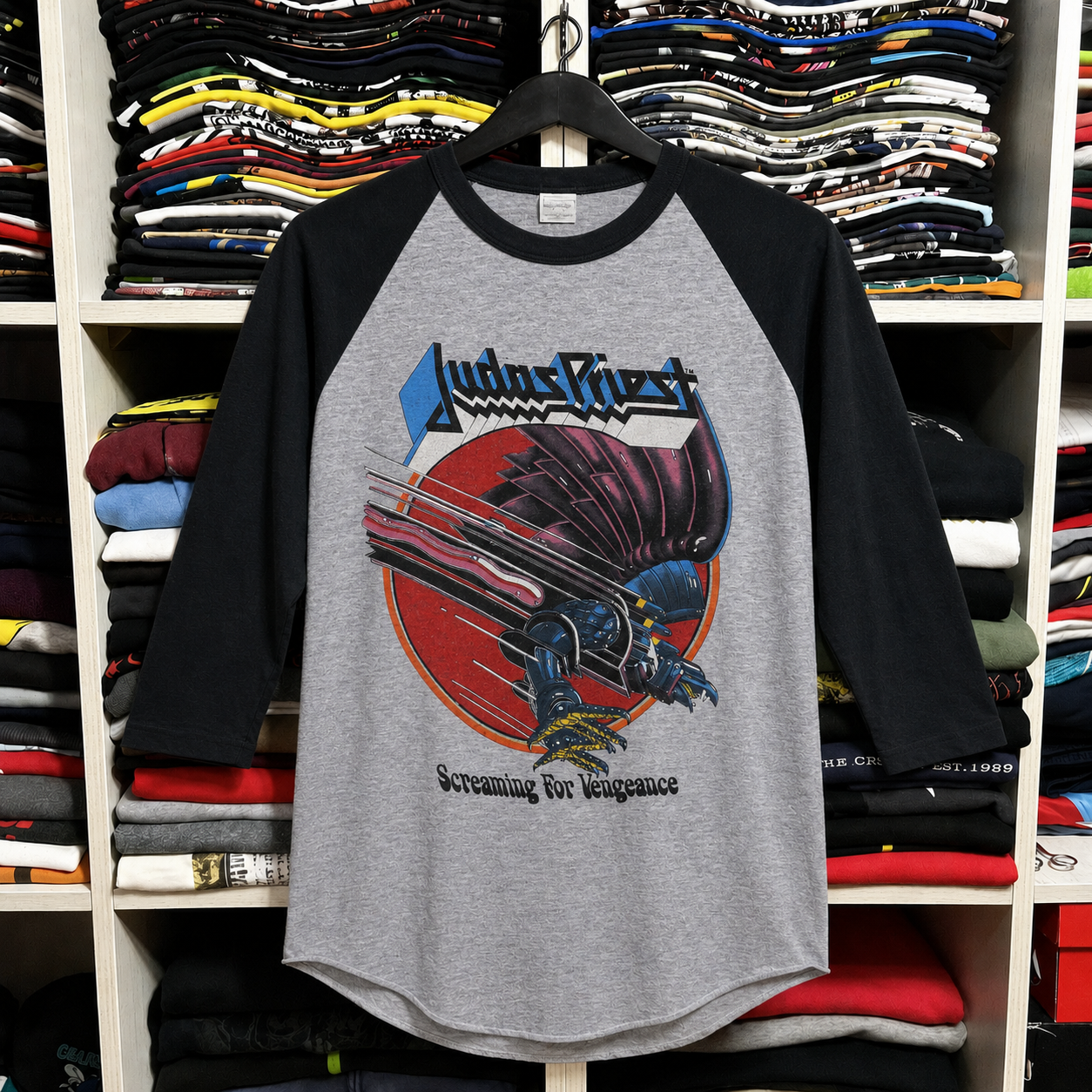 Vintage Judas Priest raglan T-shirt collector style