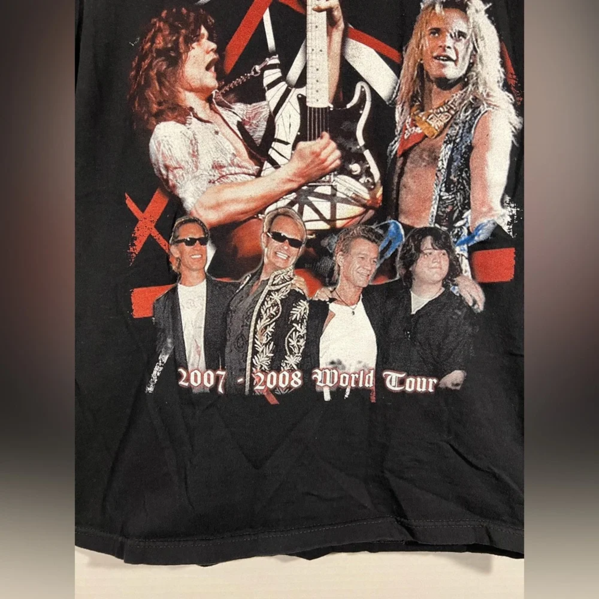 VTG Van Halen David Lee Roth Reunion World Tour 2007-2008 Concert T-Shirt