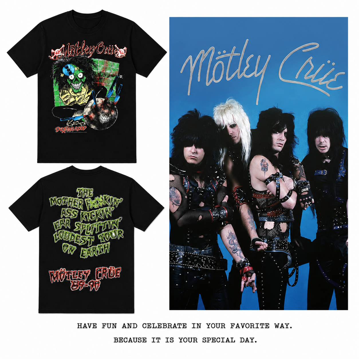 Motley Crue Dr. Feelgood Mad House New Black T-Shirt