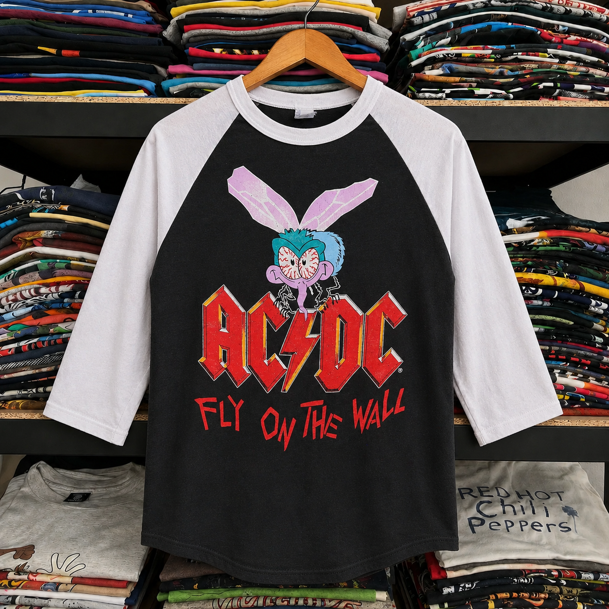 Hard-To-Find Vintage AC/DC Raglan, Almost Gone Collectible