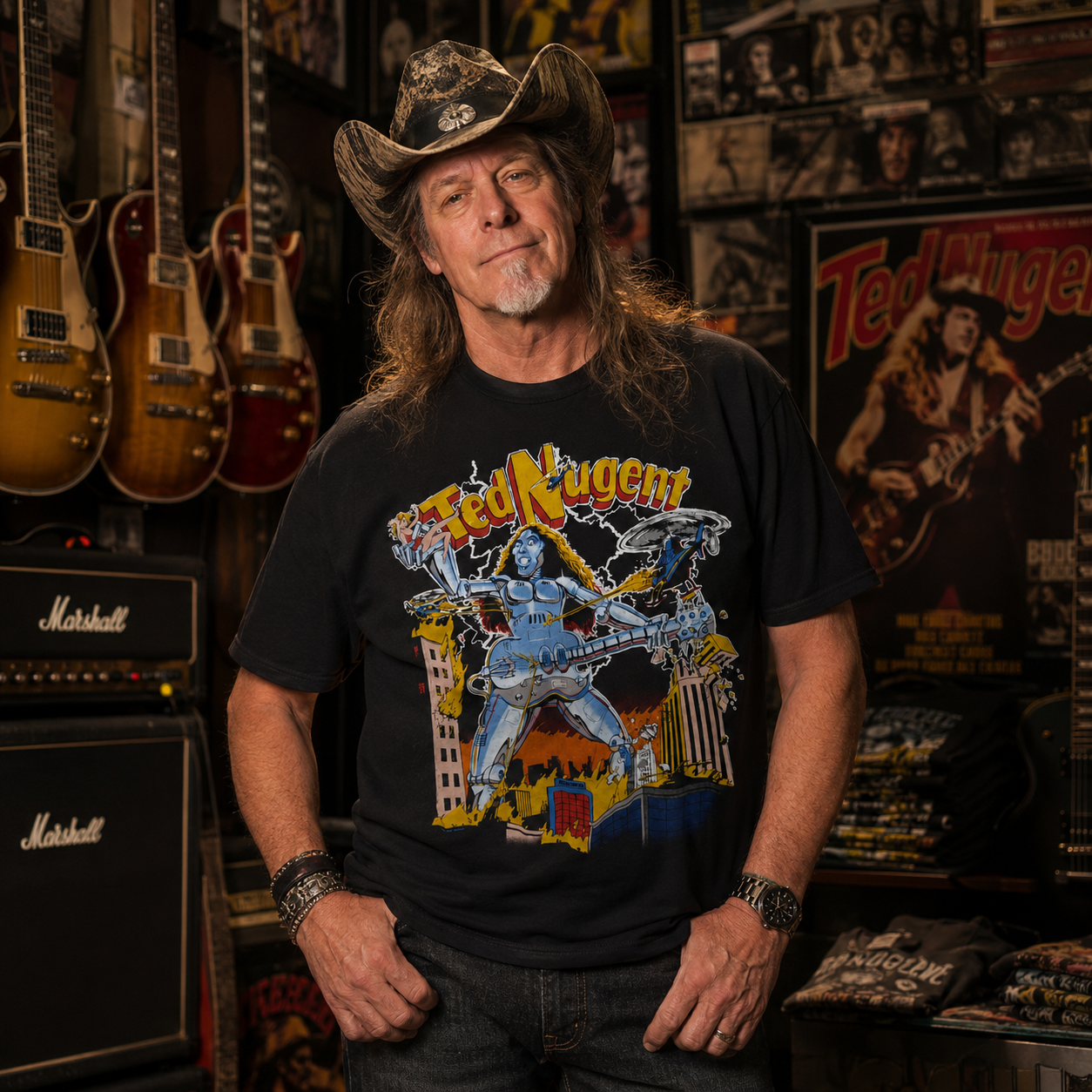 1987 Ted Nugent The Metal Maniac is Back Vintage Rock Band Tour Tee