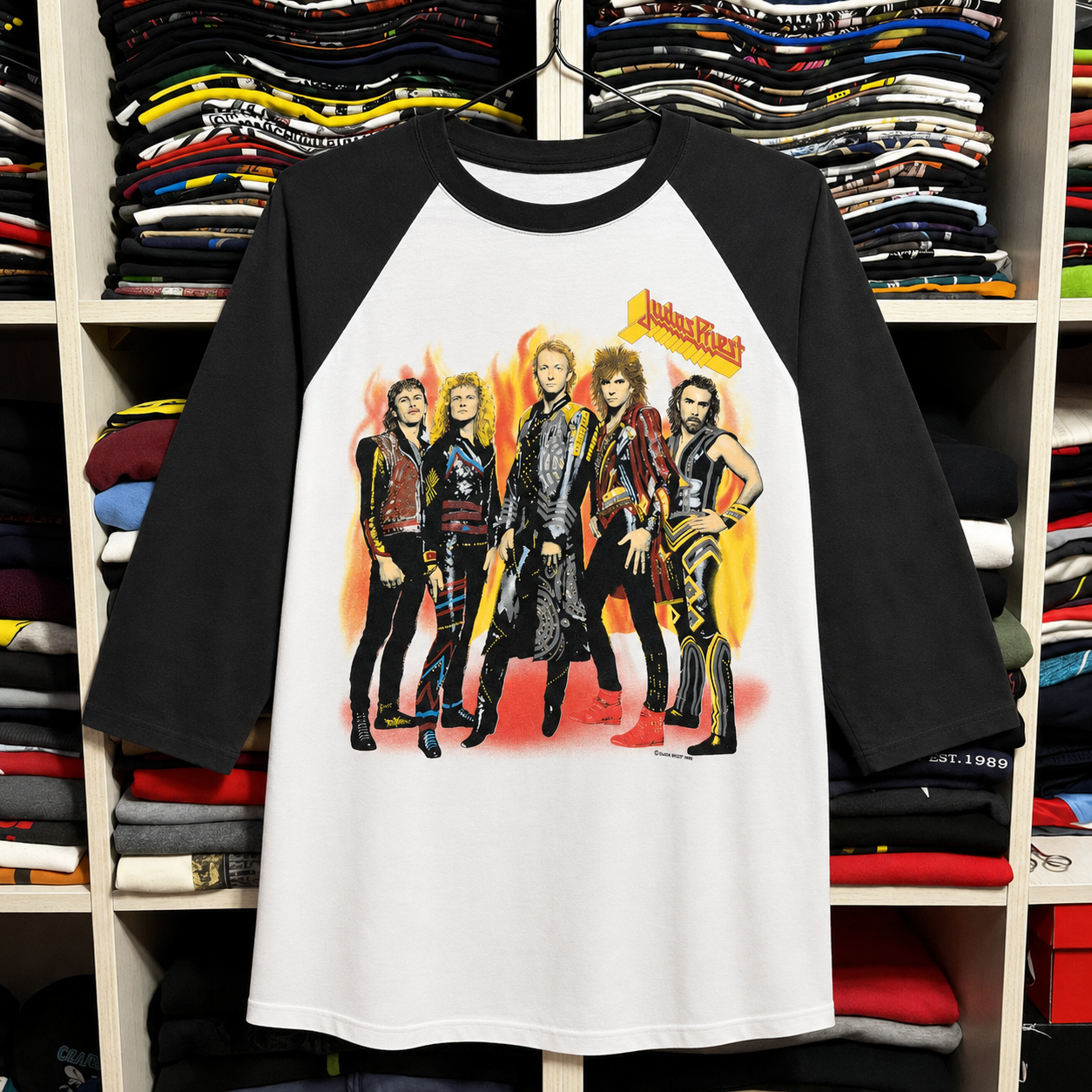 Rare Hard To Find Vintage Judas Priest Raglan T-Shirt, Nearly Sold Out Collectors Piece