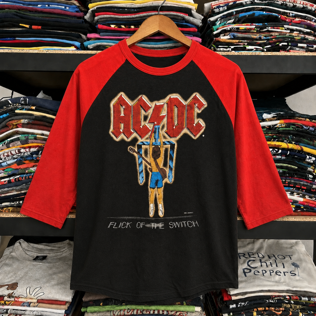  Rare Vintage AC/DC Raglan Shirt – Hard to Find, Nearly Sold Out