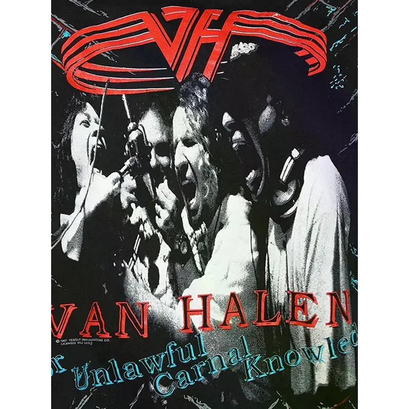 1991 Van Halen Unlawful Carnage All Over Print Tour T-shirt
