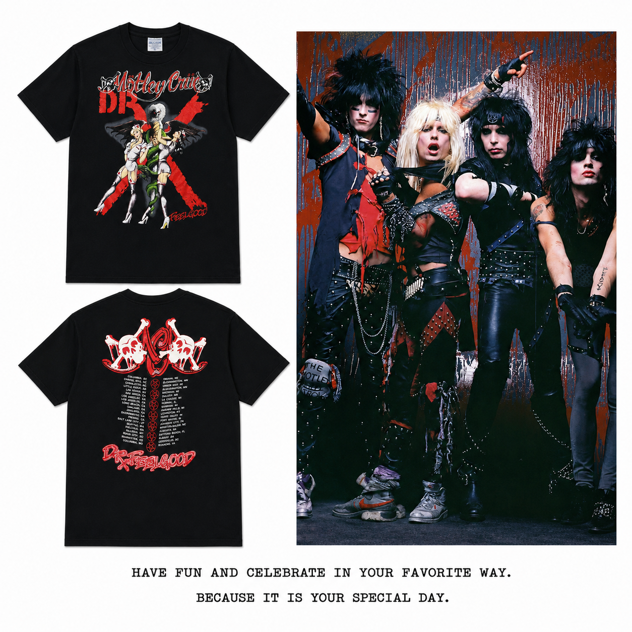 1989 Motley Crue Dr Feelgood Tour Shirt