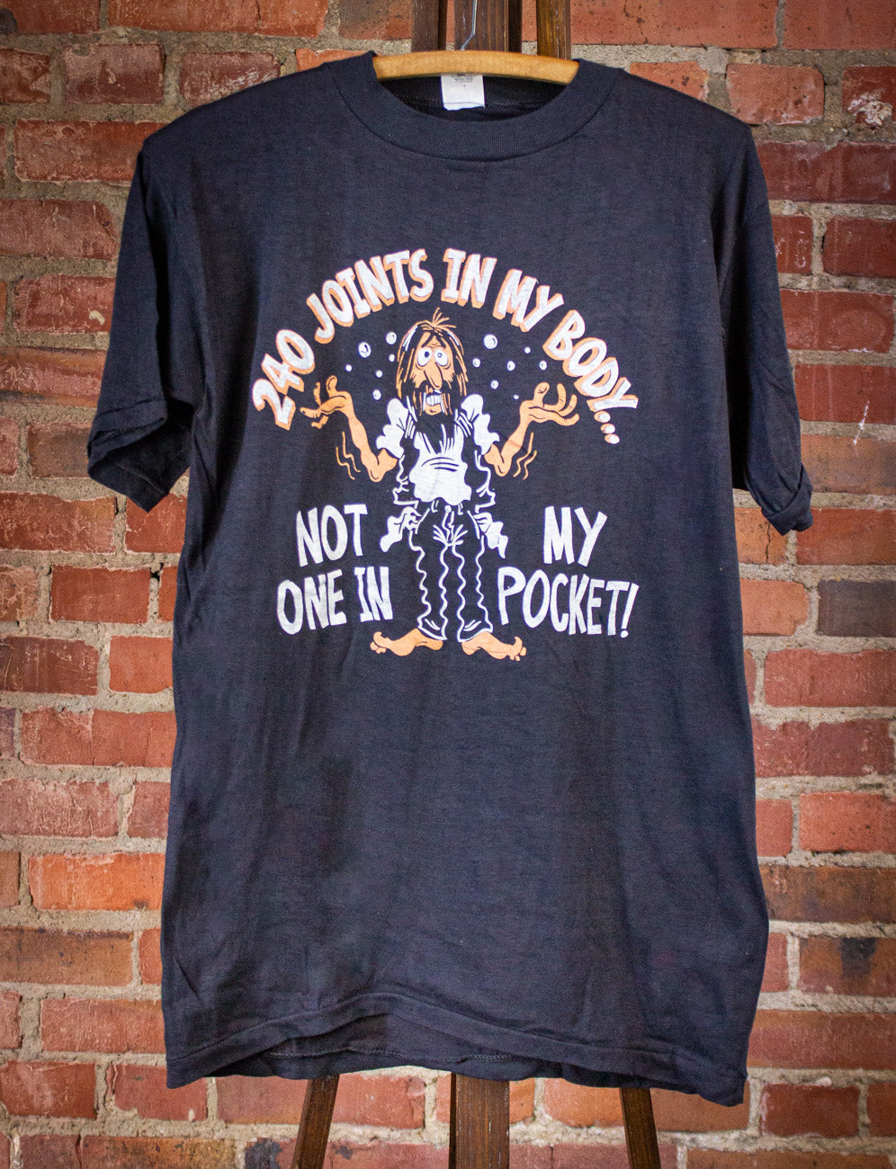 Vintage 240 Joints In My Body Not One In My Pocket Graphic T Shirt 70s