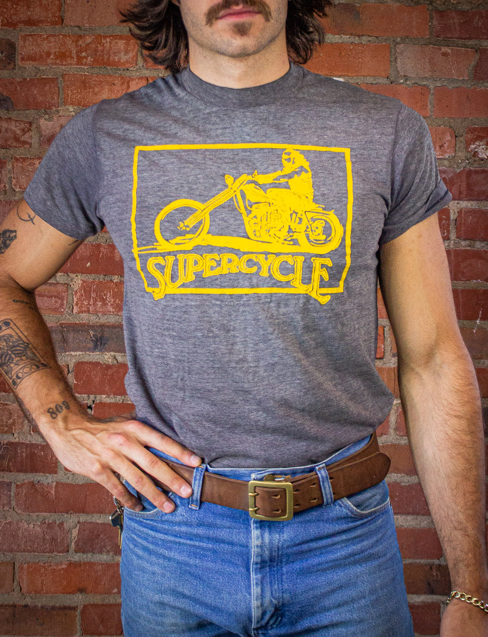 Vintage Supercycle Motorcycle Graphic T Shirt  70s