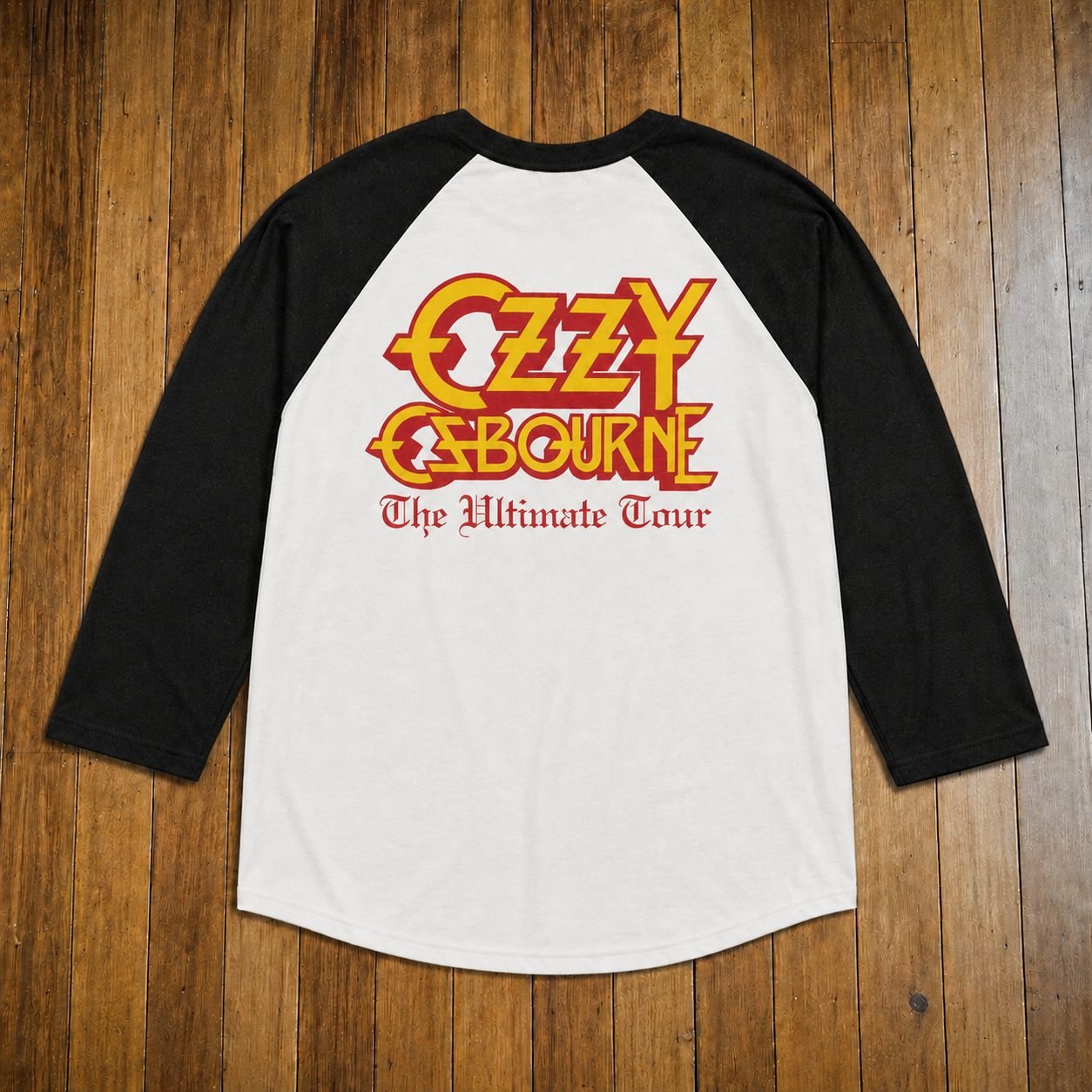 Vintage Ozzy Osbourne raglan shirt back view