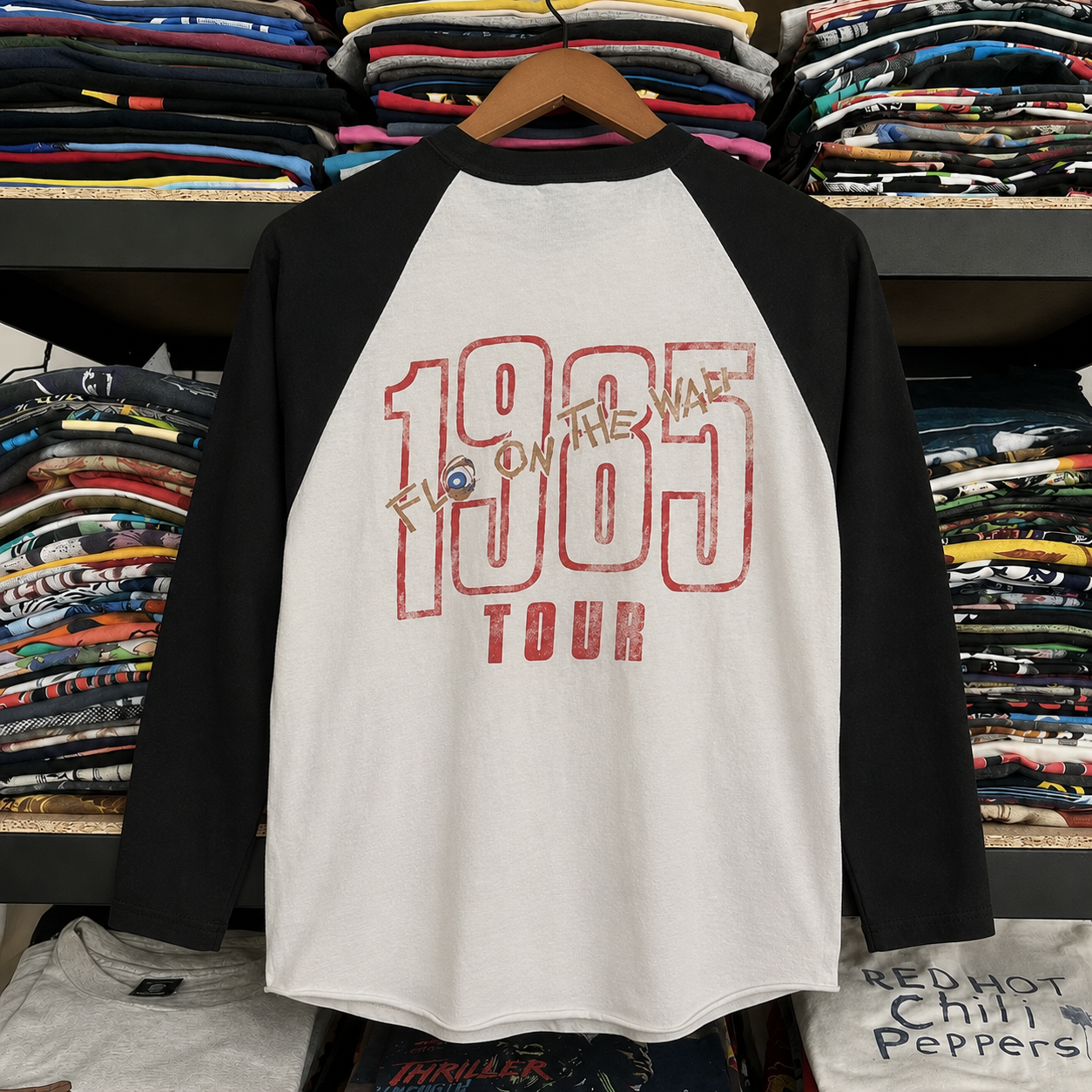 Style 05 white body black long sleeve AC/DC raglan
