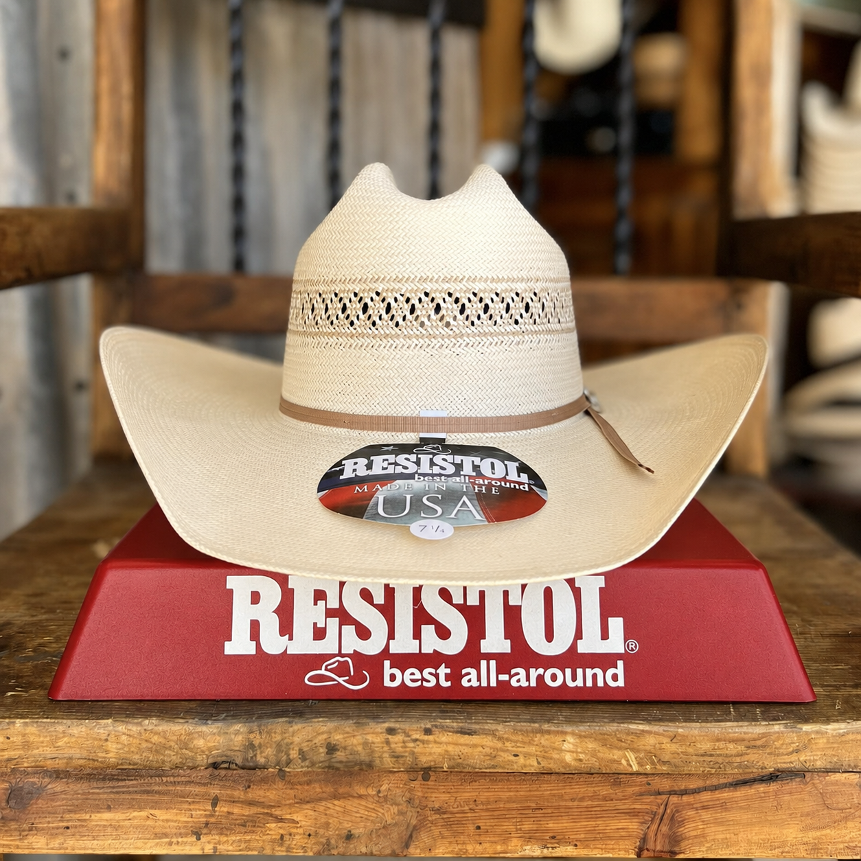 Resistol Men's 20X Wildfire Straw Hat, Natural Tan