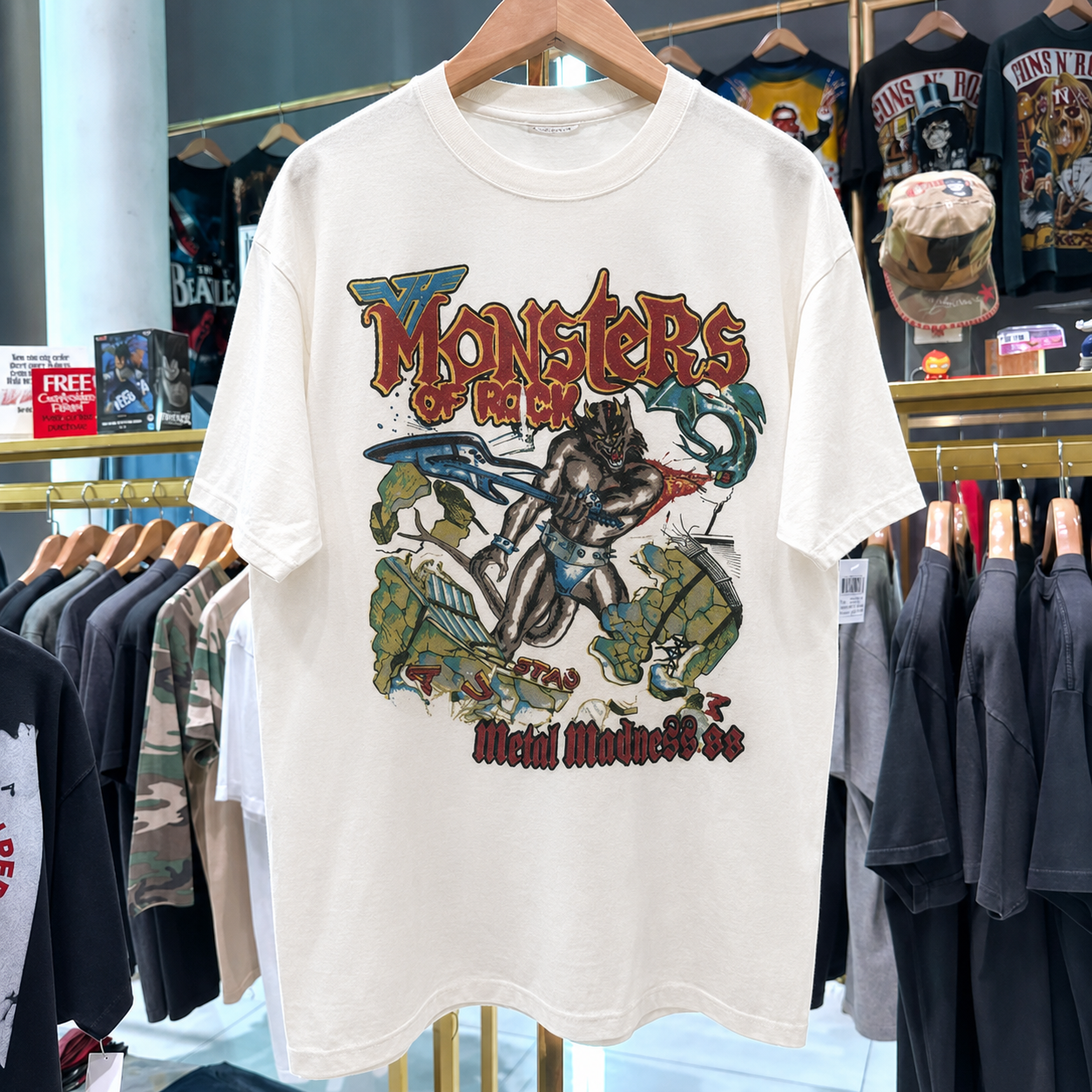 Vintage 80s VAN HALEN Monsters Of Rock 1988 tour concert t-shirt