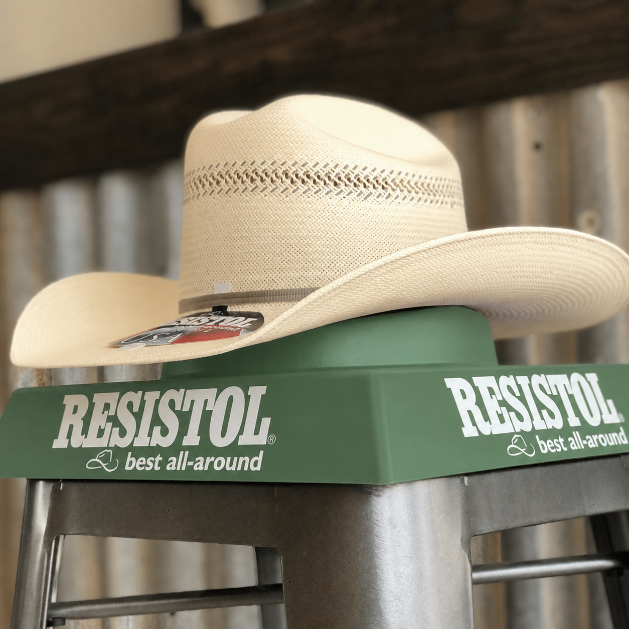 Resistol Men's 20X Wildfire Straw Hat, Natural Tan-Grey Band