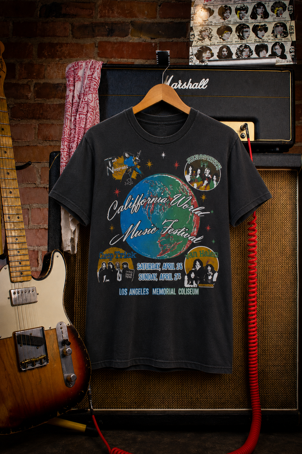 Vintage Northern California Rock n Roll Concert T Shirt 1979