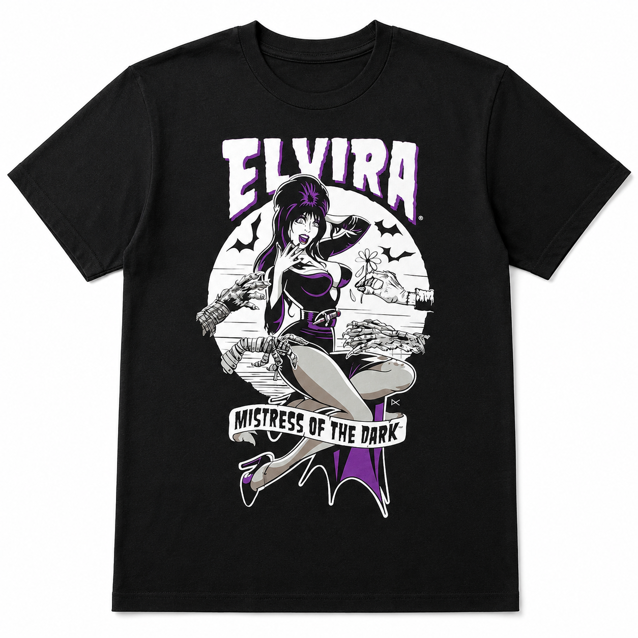 Elvira Movie Monster Collage T-Shirt