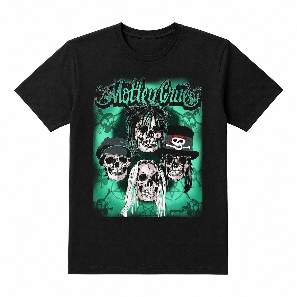 Camiseta Algodon Motley Crue Skull Style