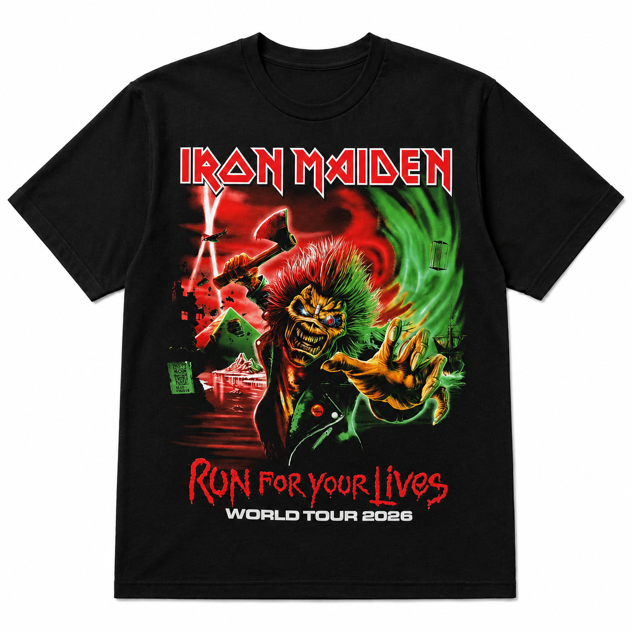 Polera Iron Maiden Run for your Lives World Tour 2026