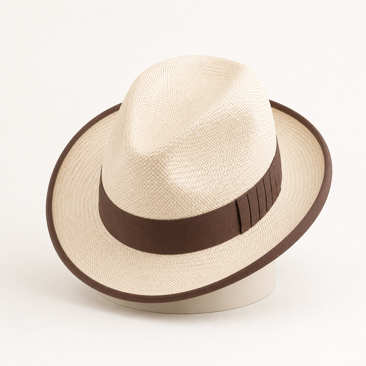 Al Pacino Panama Homburg Hat - Coffee Band
