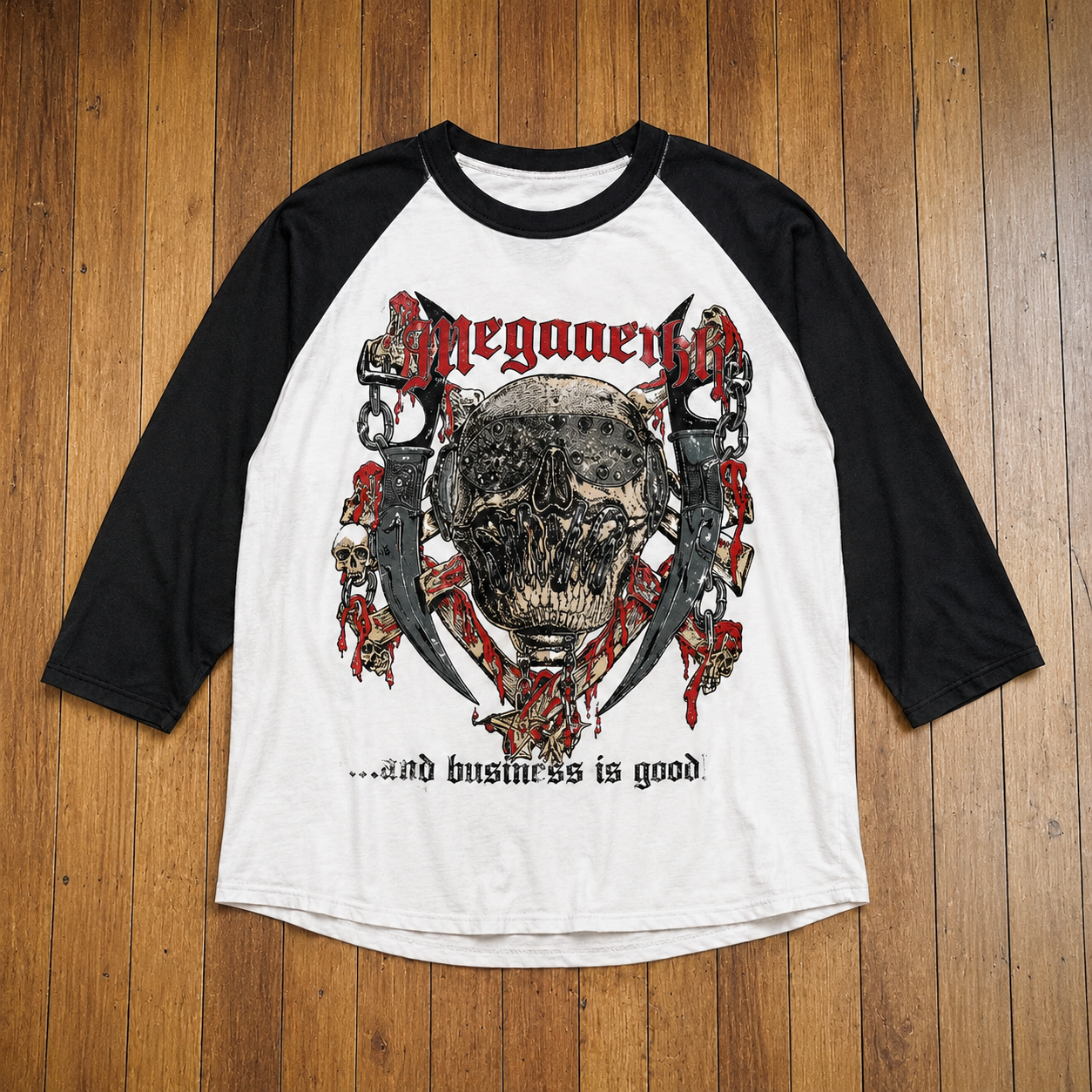 HM13 vintage-inspired Megadeth raglan design