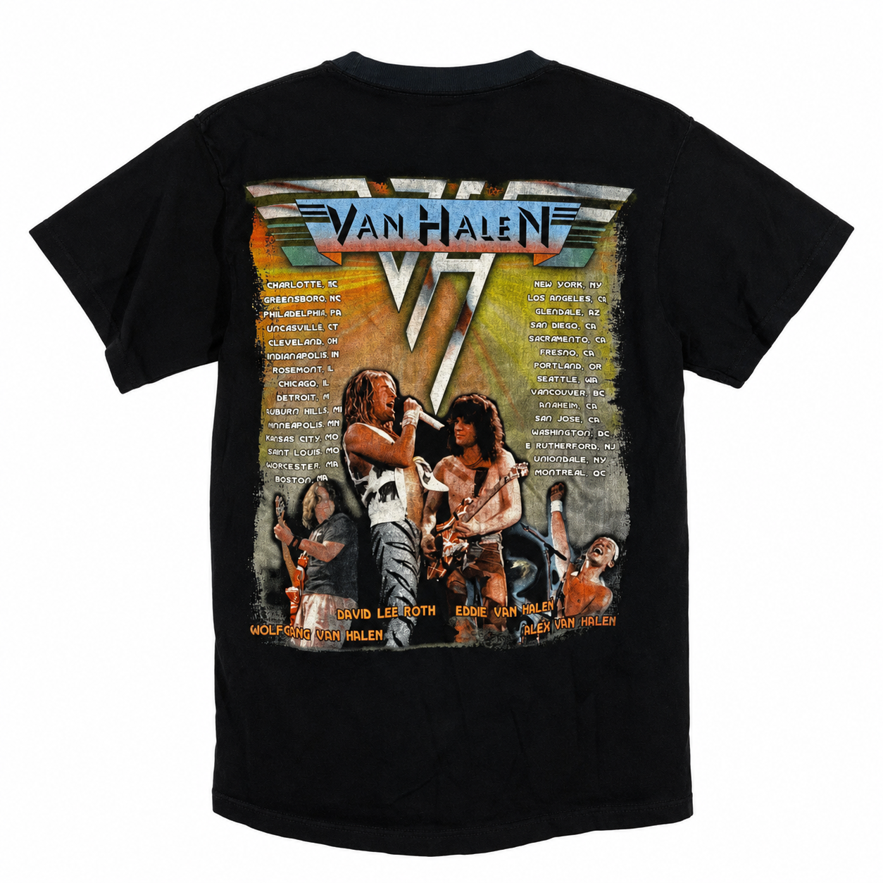 VTG Van Halen David Lee Roth Reunion World Tour 2007-2008 Concert T-Shirt
