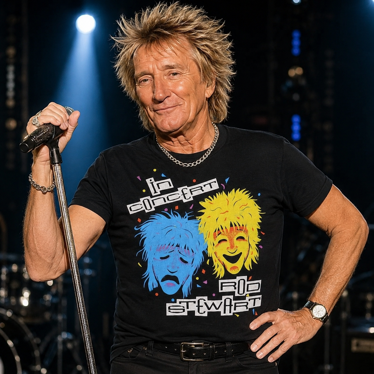 Vintage 1988 rod stewart out of order tour shirt