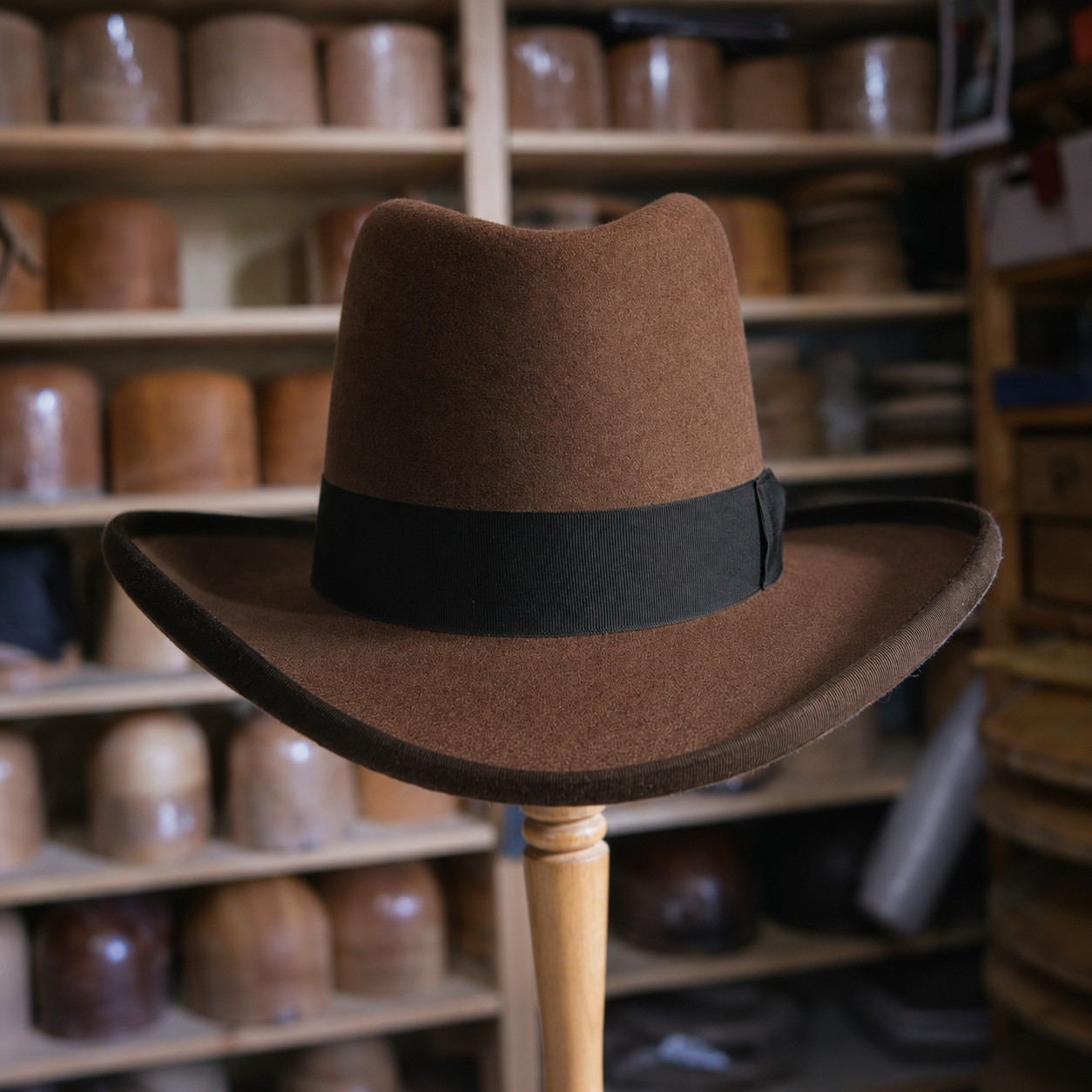 Western Style Homburg Hat