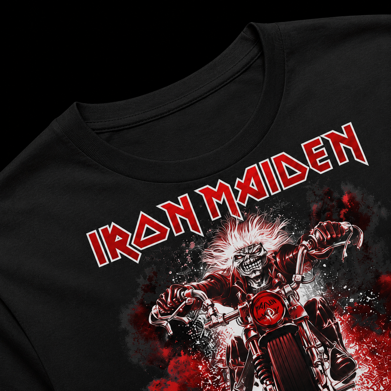 Iron Maiden Motorcycle Graphic T-Shirt 