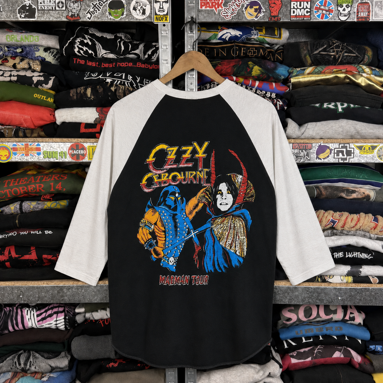 Rare Hard To Find Vintage Ozzy Osbourne Raglan Shirt, Nearly Sold Out Collectors Piece