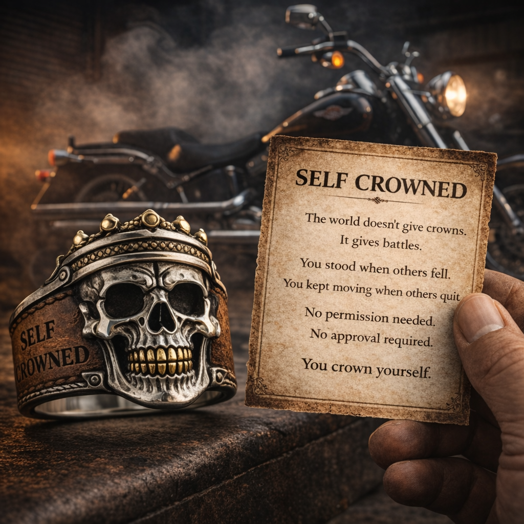 LAST DAY 50% Handmade Skull Ring SELF CROWNED