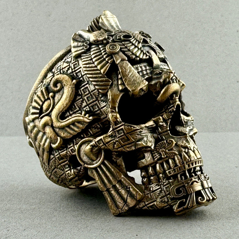 Brass MesoSkull Sculpture