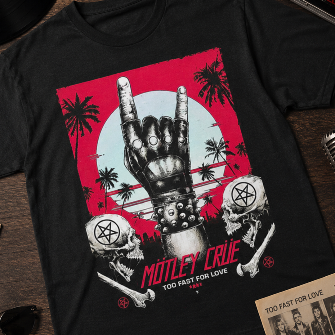 Camiseta Algodon Motley Crue Too Fast For Love