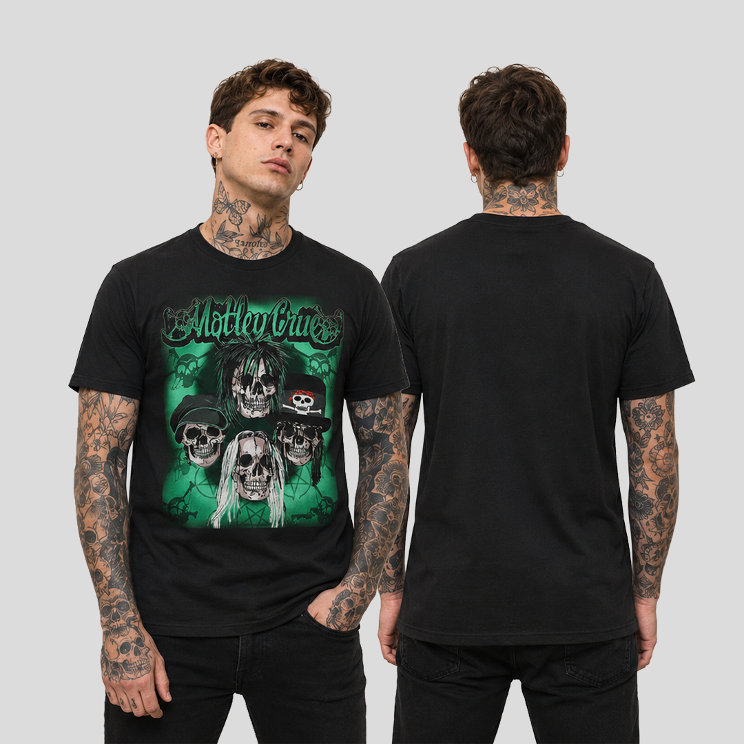 Camiseta Algodon Motley Crue Skull Style